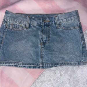 John Galt Denim Mini Skirt